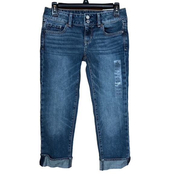 CLEARANCE American Eagle Outfitters Artist Crop Stretch Low Rise Slim Cuff Leg - Picture 1 of 10